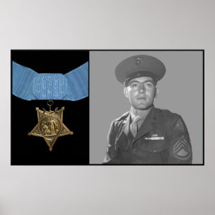 John Basilone und Die Ehrenmedaille Poster