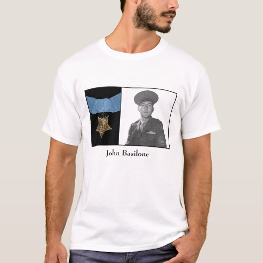 John Basilone und die Ehrenmedaille T-Shirt (Vorderseite)