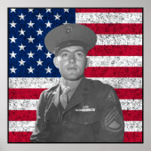 John Basilone und The American Flag — Grenze Poster (Vorne)