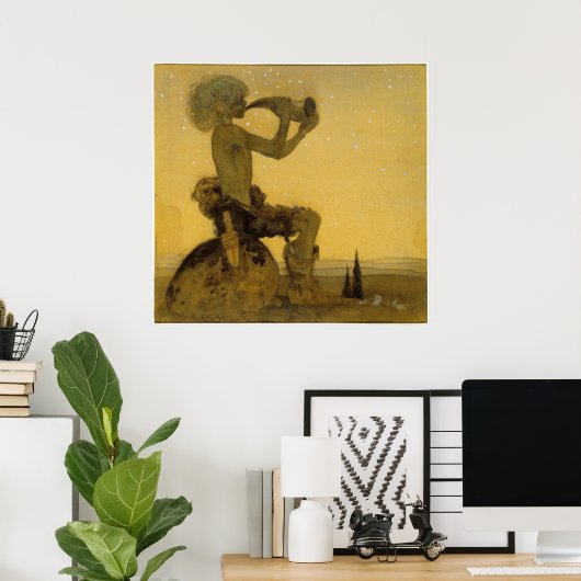 John Bauer - A Fairy Shepherd Poster (Heimbüro)