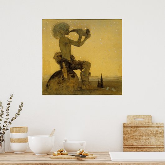 John Bauer - A Fairy Shepherd Poster (Küche)