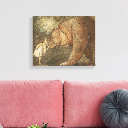 John Bauer - Arme Little Basse Leinwanddruck (Insitu (Wohnzimmer))