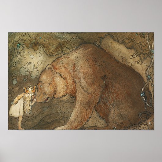 John Bauer - Arme Little Basse Poster (Vorne)