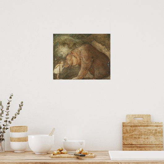 John Bauer - Arme Little Basse Poster (Küche)