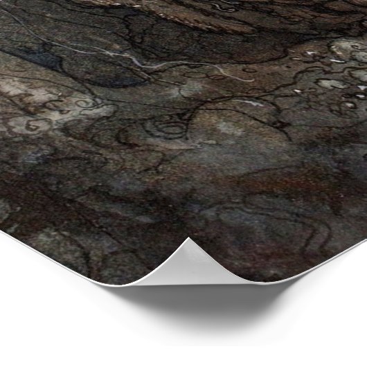 John Bauer - Bergaporten Poster (Ecke)