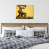 John Bauer bläste am Horn auf Leinwanddruck (Insitu (Schlafzimmer))