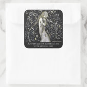 John Bauer Blume sprinkle CC1149 Quadratischer Aufkleber (Tasche)