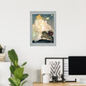 John Bauer Castle Rosy Clouds Poster (Heimbüro)