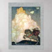 John Bauer Castle Rosy Clouds Poster (Vorne)