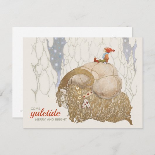 John Bauer Christmas Julbocken Weihnachten Ziege C (Vorne/Hinten)