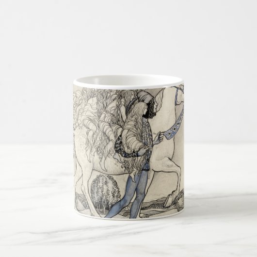 John Bauer - Das Pferd, das er im Moment geführt h Kaffeetasse (Mittel)