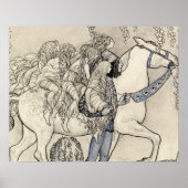 John Bauer - Das Pferd, das er im Moment geführt h Poster (Vorne)