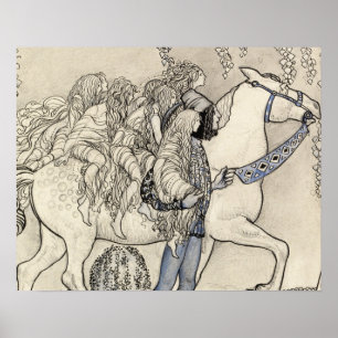 John Bauer - Das Pferd, das er im Moment geführt h Poster