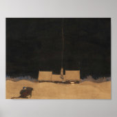 John Bauer - Die Hütte am Fuße des Berges Poster (Vorne)