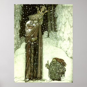 John Bauer Die Prinzessin und der Troll Poster