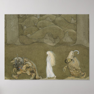 John Bauer - Die Prinzessin und die Trolle Poster
