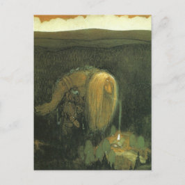 John Bauer Die Waldtrolle Vintage Kunst Postkarte