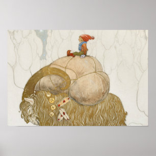 John Bauer - Die Weihnachtsziege Poster