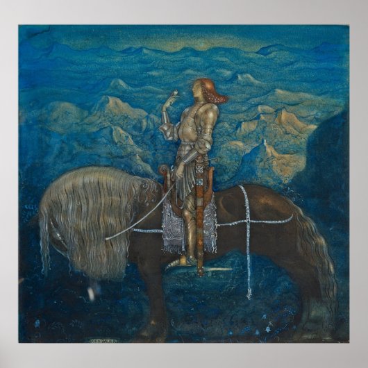 John Bauer Ein Ritter von unter Gnomes Poster (Vorne)