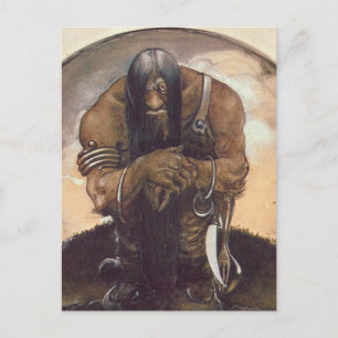 John Bauer - Eine alte Bergtrolle Postkarte