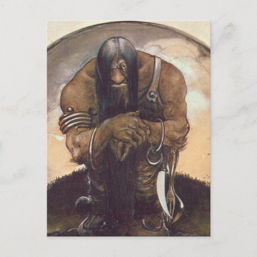 John Bauer - Eine alte Bergtrolle Postkarte (Vorderseite)