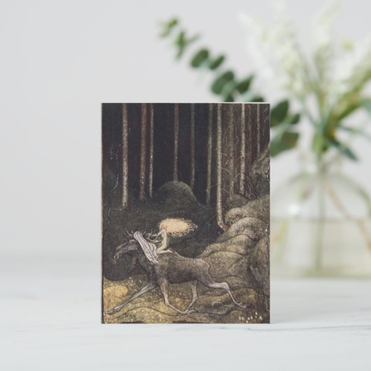 John Bauer - Elk Cotton Postkarte (Stehend Vorderseite)