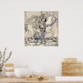 John Bauer - Er führte das Pferd an der Beine Poster (Küche)