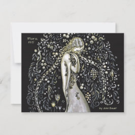 John Bauer Flora CC1148 Jugendstil-Grußkarte