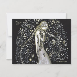 John Bauer Flora CC1148 Jugendstil-Grußkarte