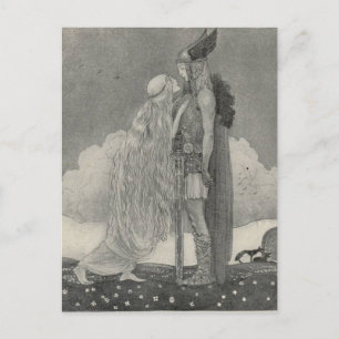John Bauer - Freyja und Svipdag Postkarte