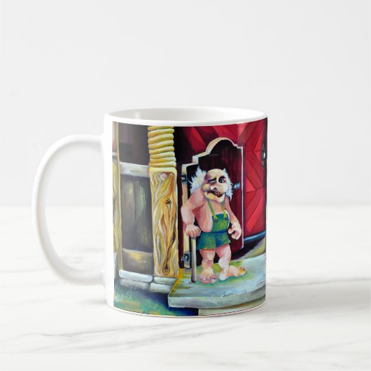 John Bauer Halloween Scandinavian Ogre Troll Kaffeetasse (Links)
