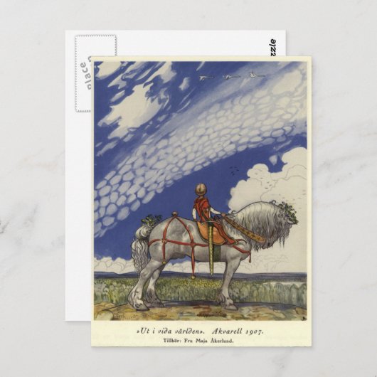 John Bauer - In die weite Welt Postkarte (Vorne/Hinten)