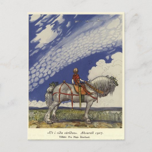 John Bauer - In die weite Welt Postkarte (Vorderseite)