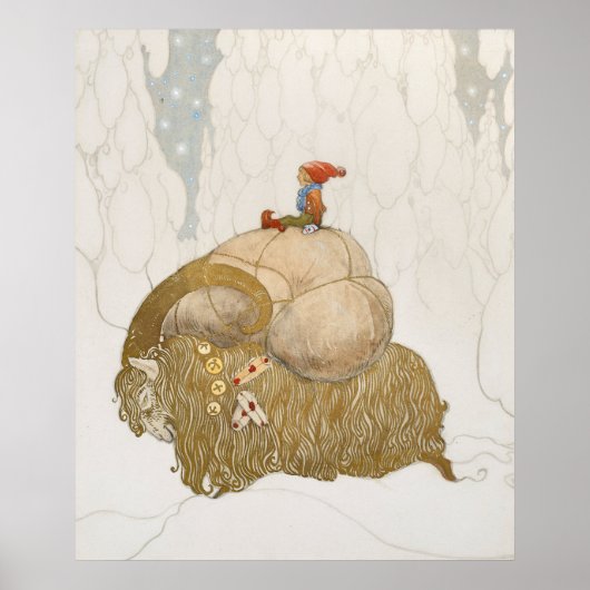 John Bauer - Julbocken Poster (Vorne)
