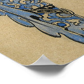 John Bauer - Lege den Prinzen dann eine Krone Gold Poster (Ecke)