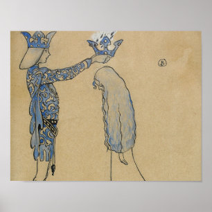 John Bauer - Lege den Prinzen dann eine Krone Gold Poster