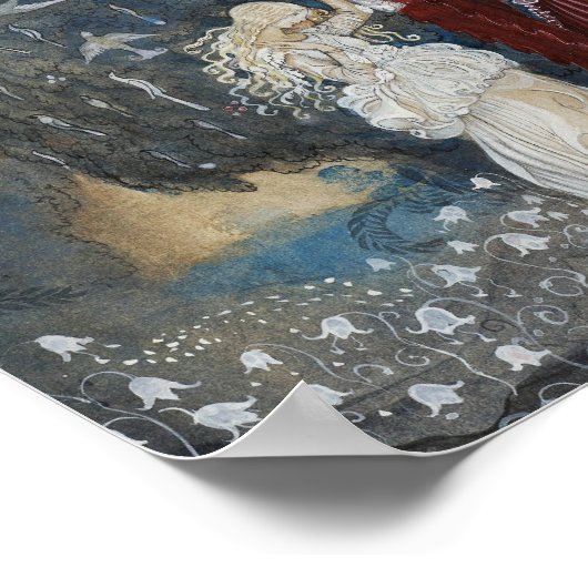 John Bauer - Lena tanzt mit dem Ritter Poster (Ecke)