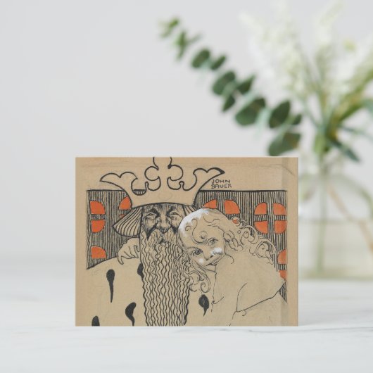 John Bauer, Linda Gull och den gamle, 1905 Postkarte (Stehend Vorderseite)