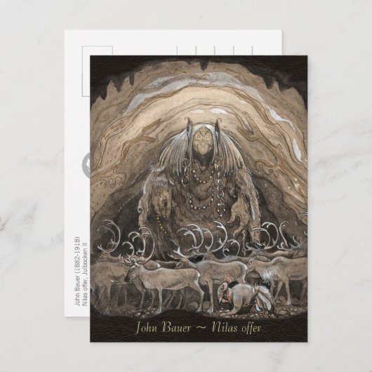 John Bauer Nilas bietet Postkarte CC0498 an (Vorne/Hinten)