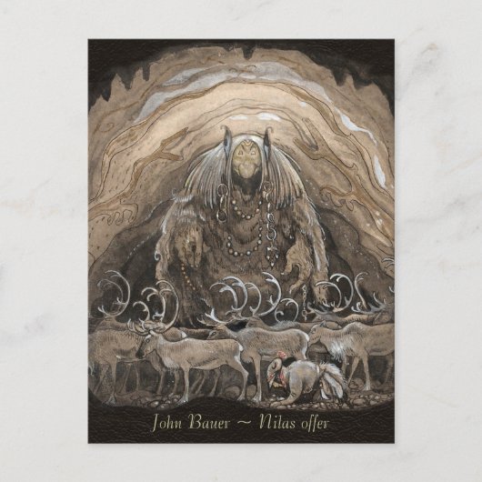 John Bauer Nilas bietet Postkarte CC0498 an (Vorderseite)
