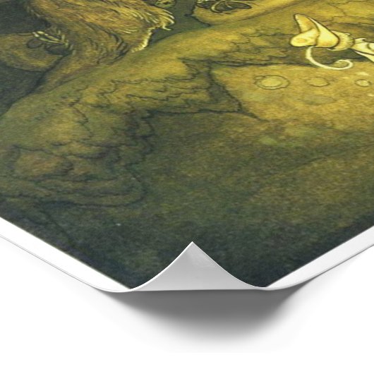 John Bauer Old Man Troll Poster (Ecke)