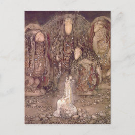 John Bauer Princess and Trolles Vintag Art Postkarte