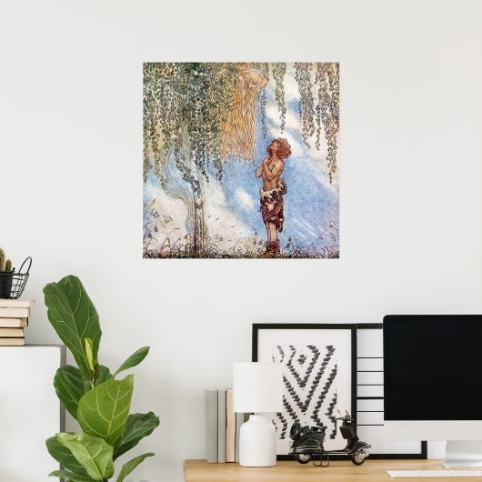 John Bauer Princess in einem Baum Poster (Heimbüro)