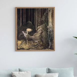John Bauer Prinzessin und der Elch Poster