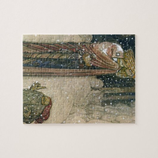 John Bauer - Prinzessin und Schleppangel Puzzle (Horizontal)