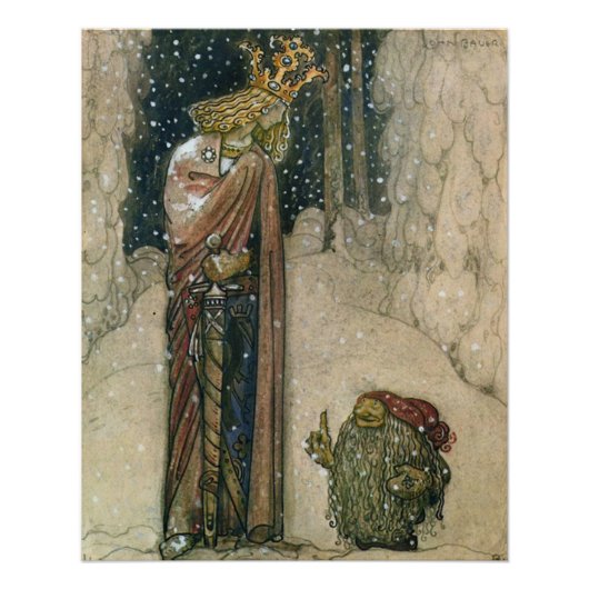 John Bauer - Prinzessin und Troll Poster (Vorderseite)