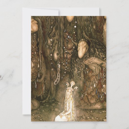 John Bauer - Schauen Sie sich ihre Troll-Mutter an Einladung (Vorderseite)