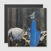 John Bauer The Blue Cloak Circa 1913 Magnetkarte (Vorne/Hinten)