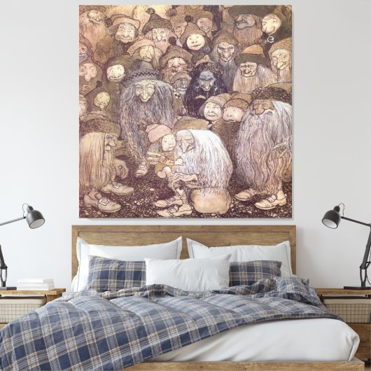 John Bauer Troll Art Leinwanddruck (Insitu (Schlafzimmer))