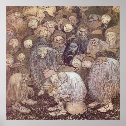 John Bauer Troll Art Poster (Vorne)